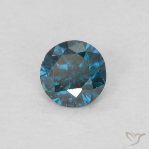 Diamante Azul Natural 0.05ct, Redondo, VS