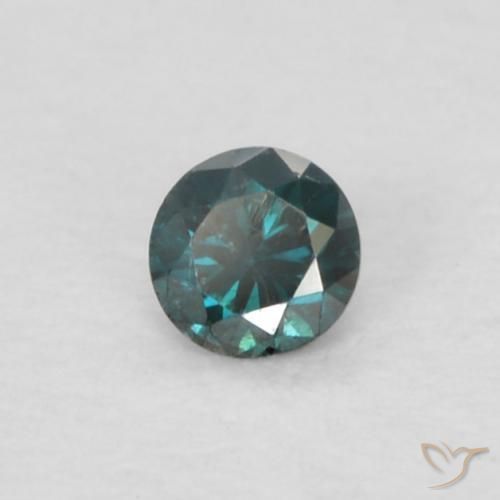 Diamante Azul Natural 0.04ct, Redondo, VS