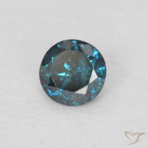 Diamante Azul Natural 0.06ct, Redondo, VS