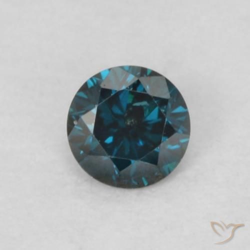 0.06ct Natural Azul Diamante, Redondo, VS