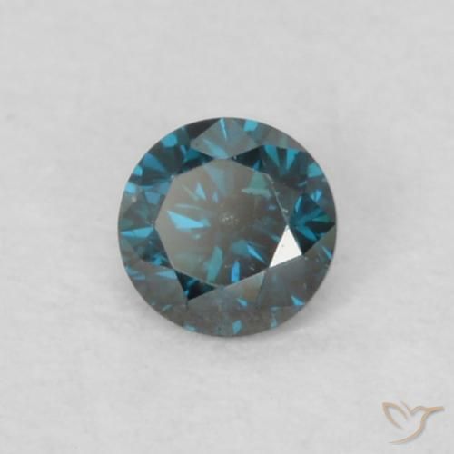 Diamante Azul Natural 0.06ct, Redondo, VS