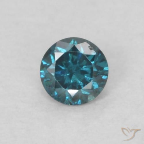 0.05ct Natural Azul Diamante, Redondo, VS
