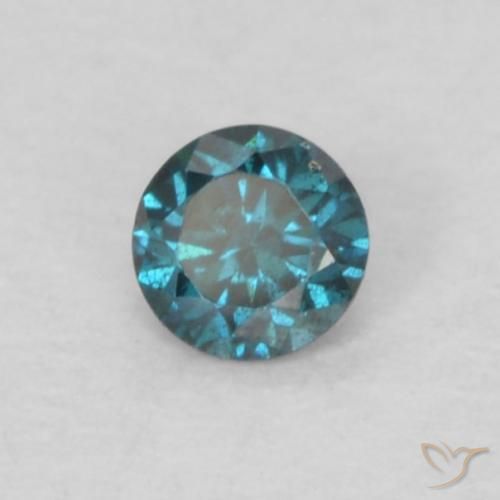 Diamante Azul Natural 0.05ct, Redondo, VS