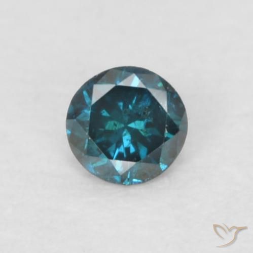 0.06ct Natural Azul Diamante, Redondo, VS