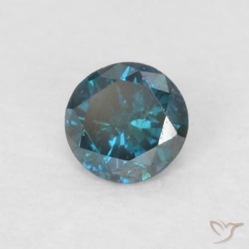 Diamante Azul Natural 0.06ct, Redondo, VS