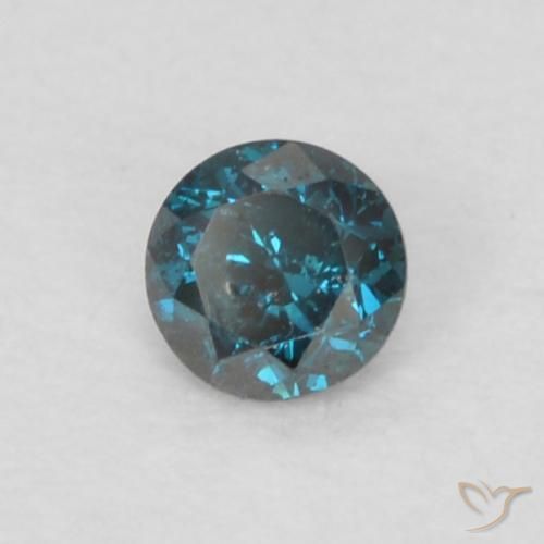Diamante Azul Natural 0.06ct, Redondo, VS
