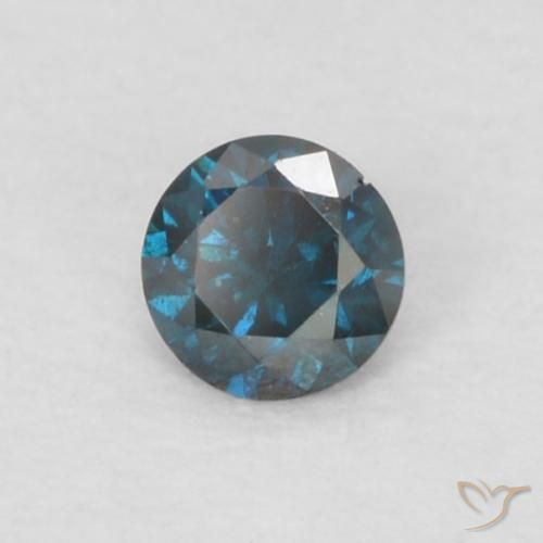 Diamante Azul Natural 0.05ct, Redondo, VS