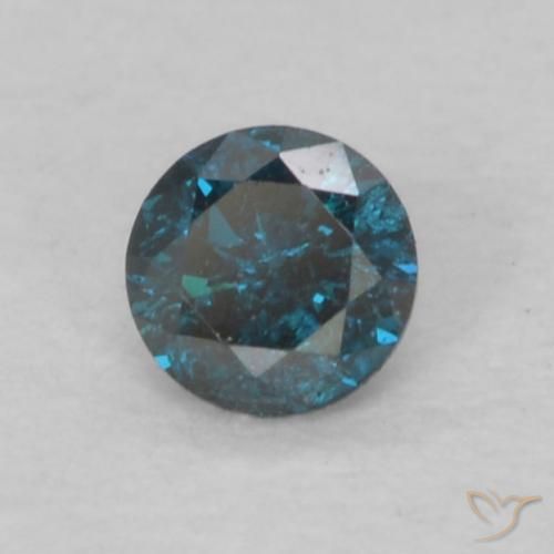 Diamante Azul Natural 0.08ct, Redondo, VS-SI