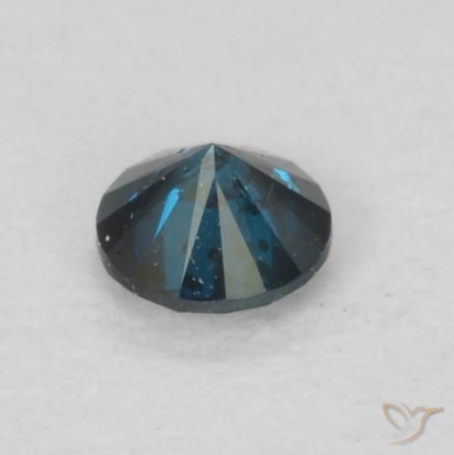 Diamante Azul Natural 0.08ct, Redondo, VS-SI