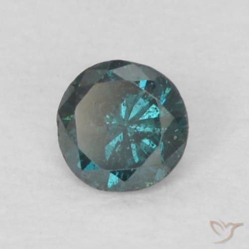 Diamante Azul Natural 0.07ct, Redondo, VS-SI