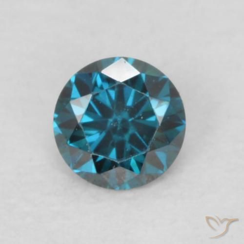 Diamante azul de 0,07 quilates, corte de diamante de 2,6 mm da Índia, Photo A