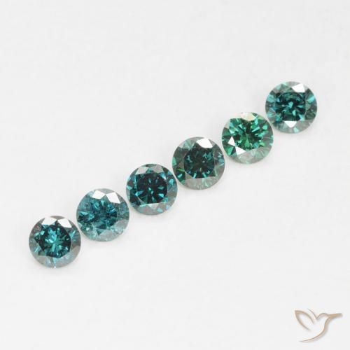 Diamante Verde Natural 0.05ct, Redondo, VVS-VS