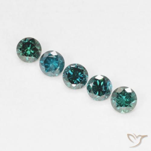 0.05ct Natural Verde Diamante, Redondo, VVS-VS