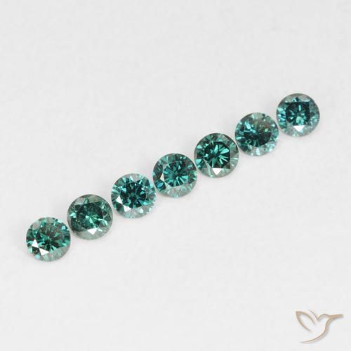 Diamante Verde Natural 0.04ct, Redondo, VVS-VS