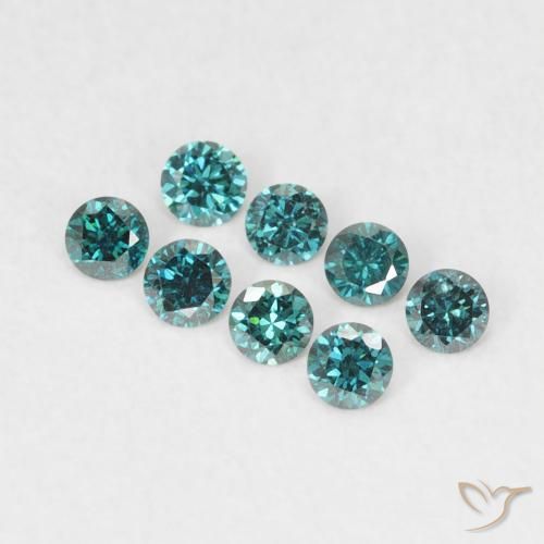0.03ct Natural Verde Diamante, Redondo, VVS-VS