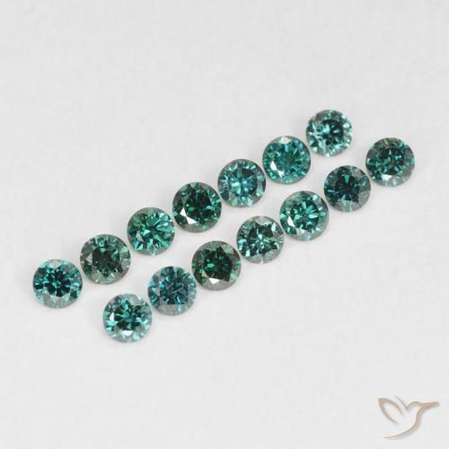Diamante Verde Natural 0.03ct, Redondo, VVS-VS