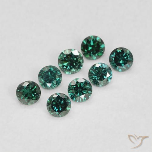 Diamante Verde Natural 0.02ct, Redondo, VVS-VS