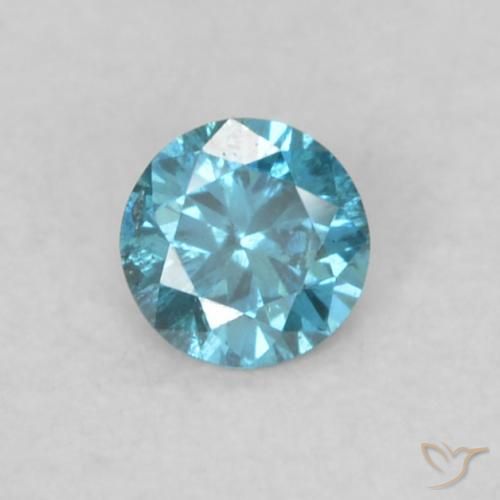 0.06ct Natural Azul Diamante, Redondo, VS