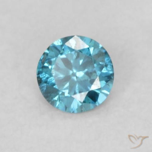 Diamante Azul Natural 0.06ct, Redondo, VS