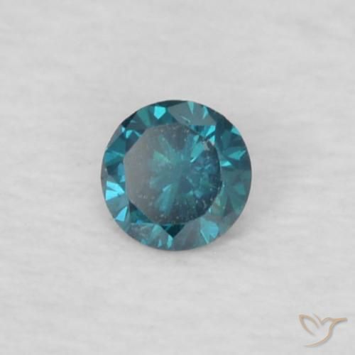 Diamante Azul Natural 0.04ct, Redondo, VVS