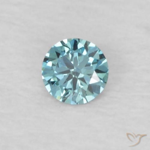 Diamante Azul Natural 0.04ct, Redondo, VVS
