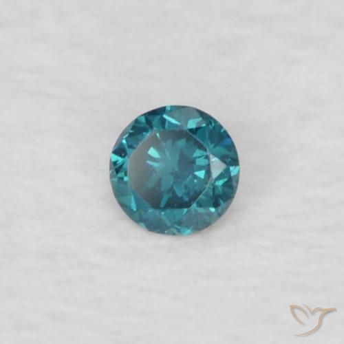 Diamante Azul Natural 0.03ct, Redondo, VVS