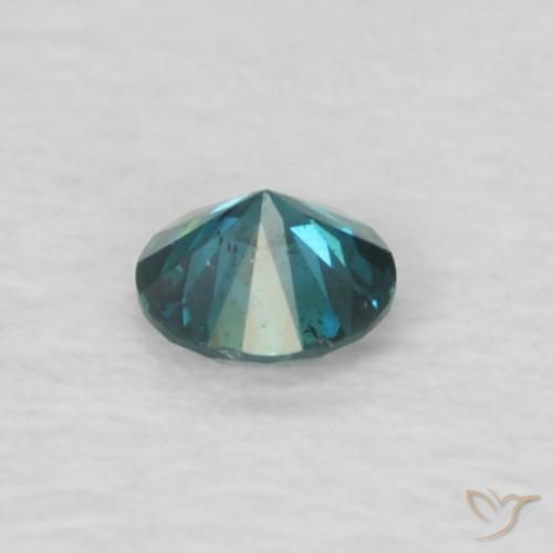 Diamante azul natural 0,05ct, corte redondo, VVS