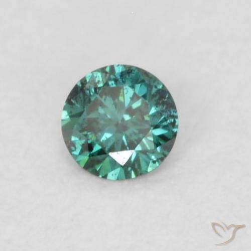 Diamante Verde Natural 0.03ct, Redondo, VVS-VS