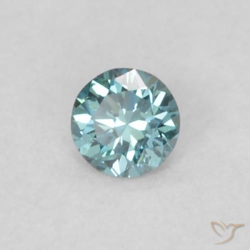 Diamante Azul Natural 0.04ct, Redondo, VVS-VS