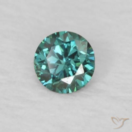 Diamante verde natural 0,05ct, corte redondo, VVS