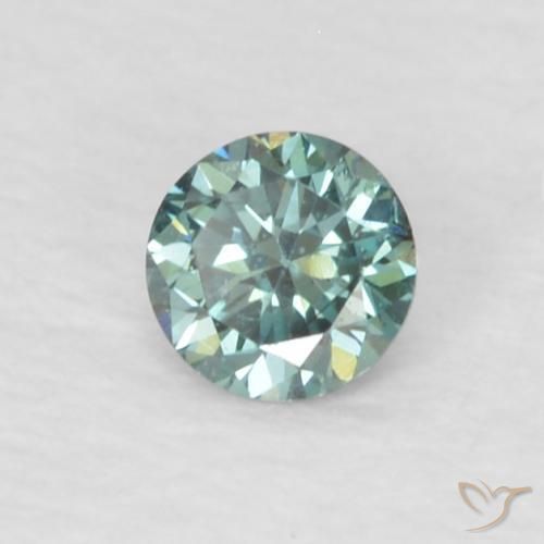 Diamante Verde Natural 0.06ct, Redondo, VVS-VS