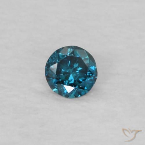 0.03ct Natural Azul Diamante, Redondo, VVS-VS