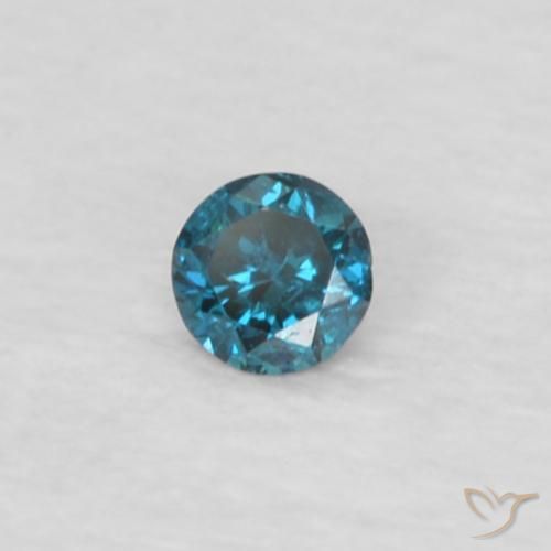 Diamante Azul Natural 0.03ct, Redondo, VVS-VS