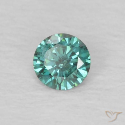 Diamante Verde Natural 0.07ct, Corte Redondo, VS