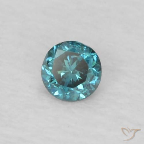 Diamante Azul Natural 0.04ct, Redondo, VS