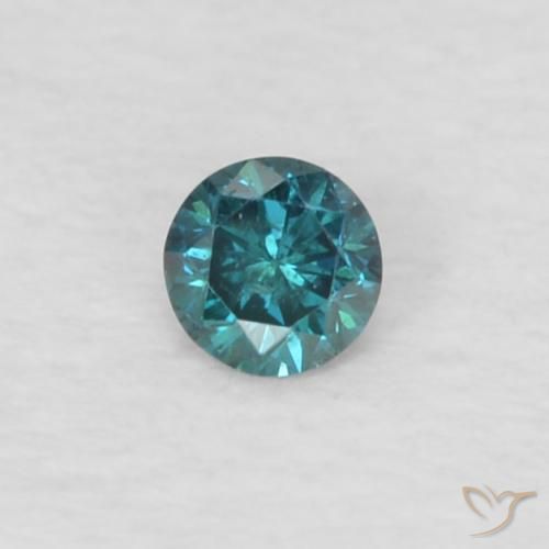 0.03ct Natural Azul Diamante, Redondo, VS