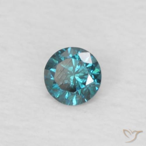 Diamante Azul Natural 0.03ct, Redondo, VS