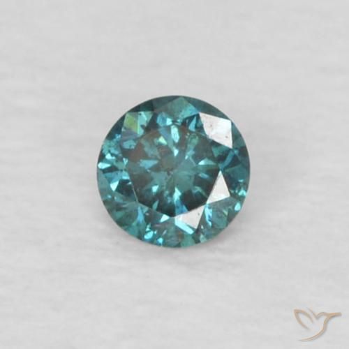 Diamante Azul Natural 0.04ct, Redondo, VS