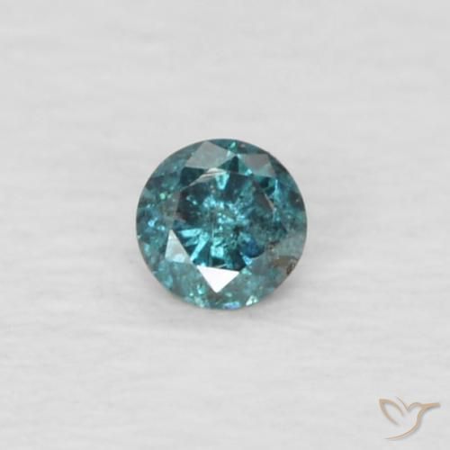 0.03ct Natural Verde Diamante, Redondo, VVS-VS