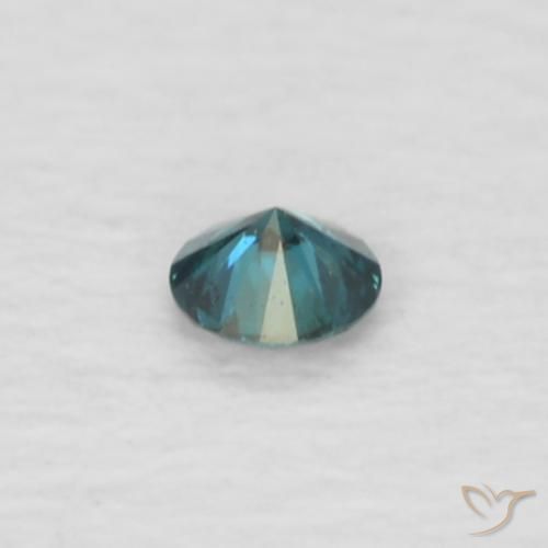 Diamante azul natural 0,03ct, corte redondo, VVS-VS