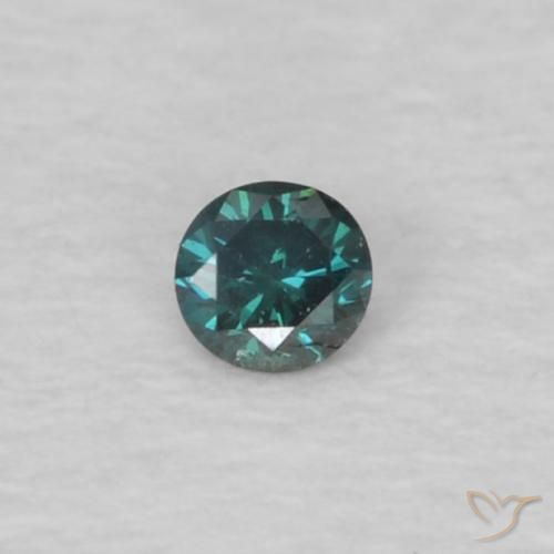 Diamante Verde Natural 0.03ct, Corte Redondo, VVS