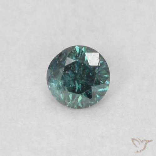 0.02ct Natural Verde Diamante, Redondo, SI