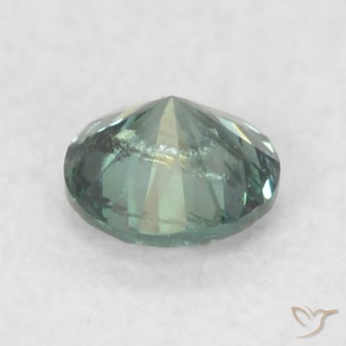 Diamante Menta verde Natural 0.09ct, Redondo, SI