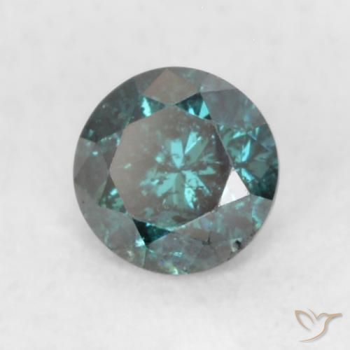 Diamante Azul Natural 0.12ct, Redondo, SI