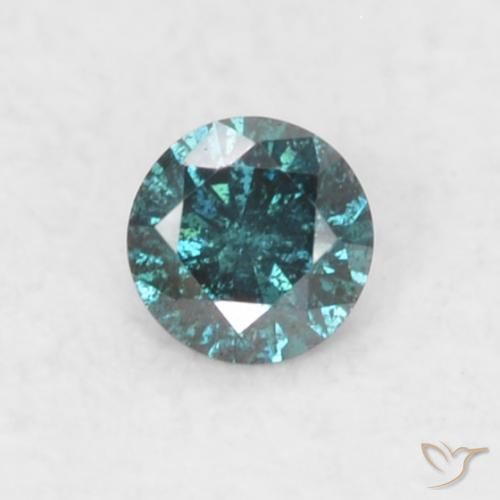 0.03ct Natural Azul Diamante, Redondo, SI