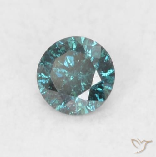 Diamante Azul Natural 0.03ct, Redondo, SI