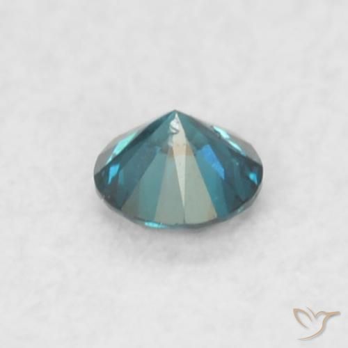 Diamante Azul Natural 0.02ct, Redondo, SI
