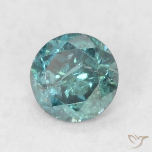 Diamante Azul Natural 0.06ct, Redondo, SI