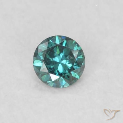 0.02ct Natural Azul Diamante, Redondo, VS