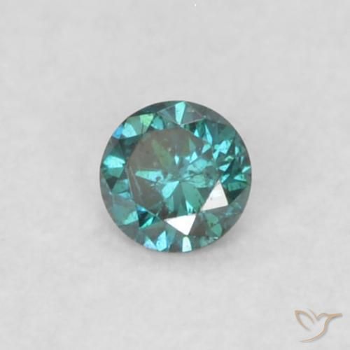 Diamante Azul Natural 0.02ct, Redondo, VS